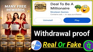Deal To Be A Millionaire app real Or fake || Deal To Be A Millionaire app withdrawal  screenshot 2
