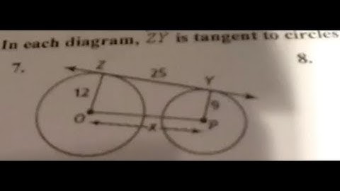 Circles with common tangent - find missing side