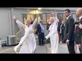Rare footage  agnetha and frida wave to fans abba voyage premiere 26 may 2022