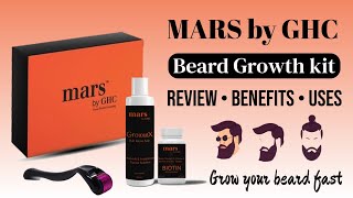 Mars by GHC Beard growth kit Review How to use | Patchy beard solution - Arogya Gyan