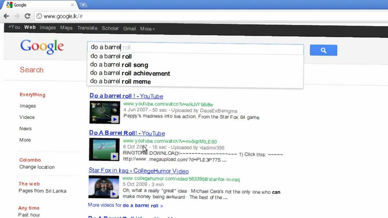 Do a barrel roll on Google - Amazing !