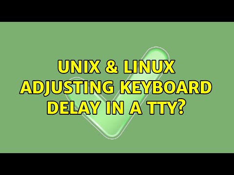 Unix & Linux: Adjusting keyboard delay in a TTY?