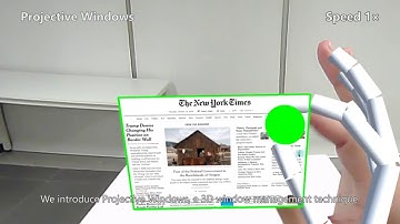 Projective Windows: Bringing Windows in Space to the Fingertip