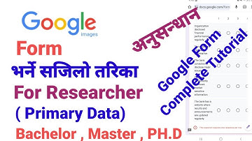 Google Form Complete Tutorial in Nepali| How to create Likert Scale  Questionnaire using google Form