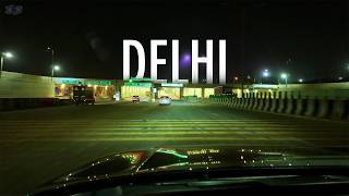 Driving in New Delhi | UER-II at Night | Airport Tunnel | 4k HDR