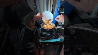 Cooking inside truck #germantruckdriver #germany #europe #trucker