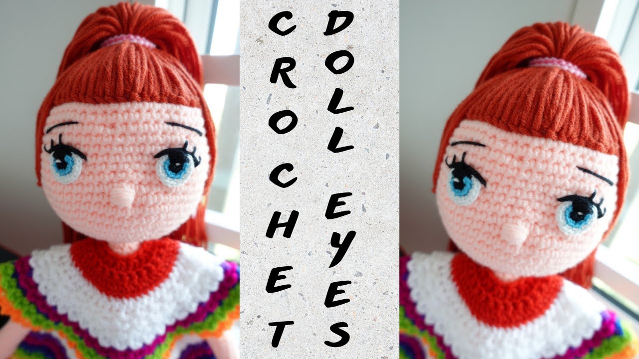 Easy way to crochet doll eyes / Amigurumi Doll Eyes 