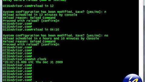 Learn how to use Reload at|in command on Cisco IOS from ccieadvisor.com
