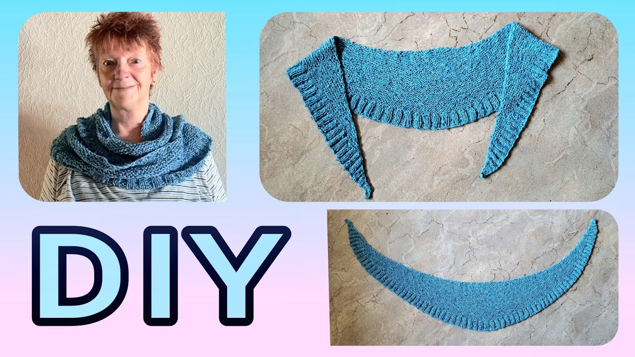 Schmales Halbmondtuch stricken • DIY  * Julebuergerfee