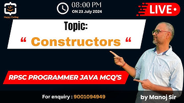11. RPSC Programmer Java MCQ Solution | Constructor MCQ