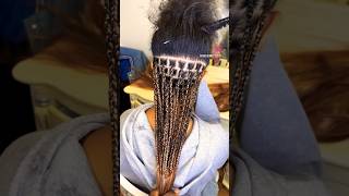 Small Knotless Braids with curls #hair #haircare