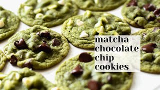 Matcha Chocolate Chip Cookies Recipe - Soft Green Tea Chocolate Chip Cookies!