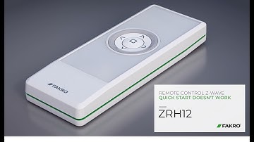 Find out what to do if the quick start on the ZRH12 remote control doesn