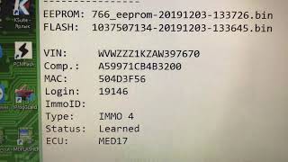 Клонирование VAG MED17.5.5 TANGO KEY PROGRAMMER и PCM Flash