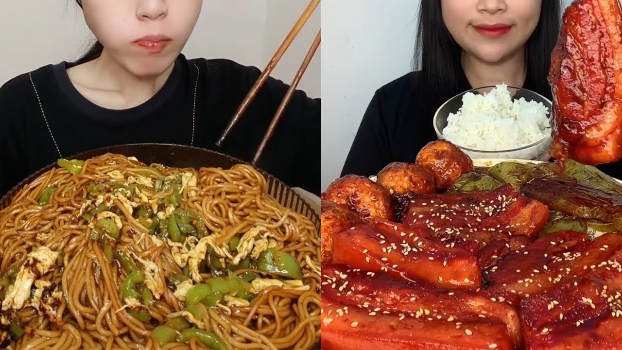 Part ( 03 ) [ MUKBANG ASMR] Spicy Chicken Noodles 🍜 with 3x Spicy Lots of Chicken Legs 😱