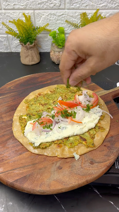 Easy Falafel wrap #food #youtubeshorts