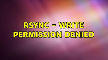 Rsync - write permission denied