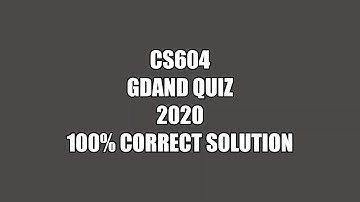 CS604 Grand Quiz 2021