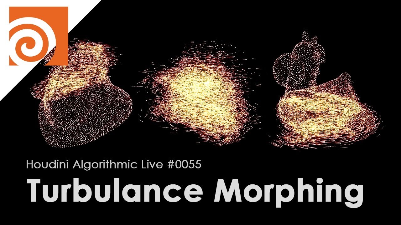 Houdini Algorithmic Live #055 - Turbulence Morphing - YouTube