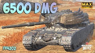 1v2! Sneaky FV 4202 with 6500 DAMAGE ⭕️ Ace Badge ⭕️ WoT Blitz Gameplay