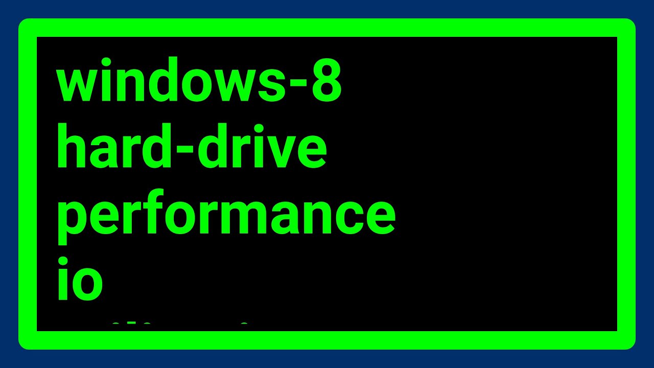 Windows 8 extremely high disk usage and slow IO - YouTube