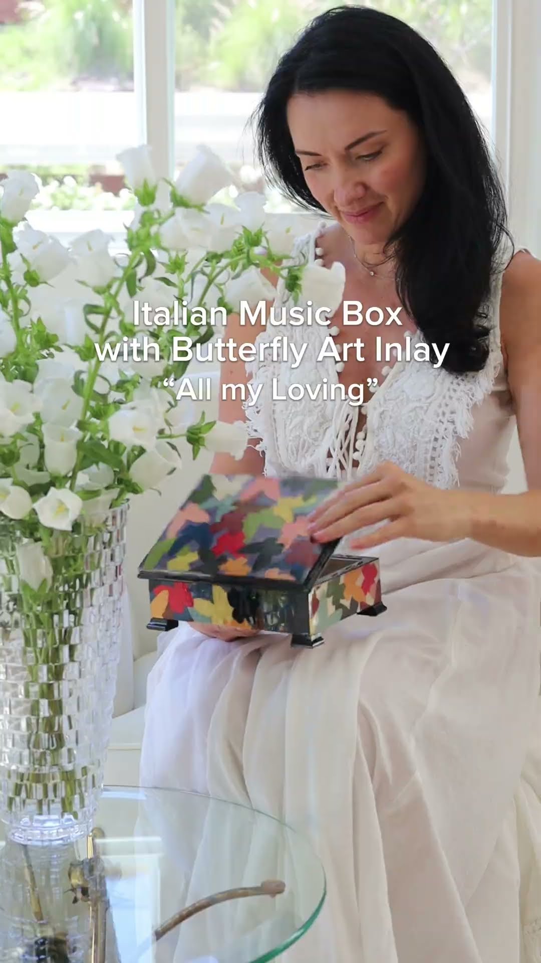 Italian Music Box with Butterfly Art Inlay - YouTube