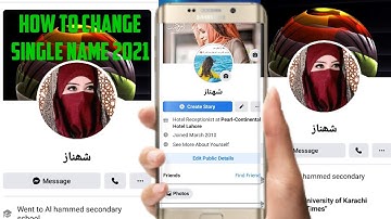 How To Change Single Name 2021 On Facebook