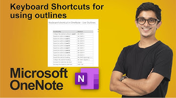 Keyboard Shortcuts to Use Outlines in Microsoft OneNote | Onenote Outlines