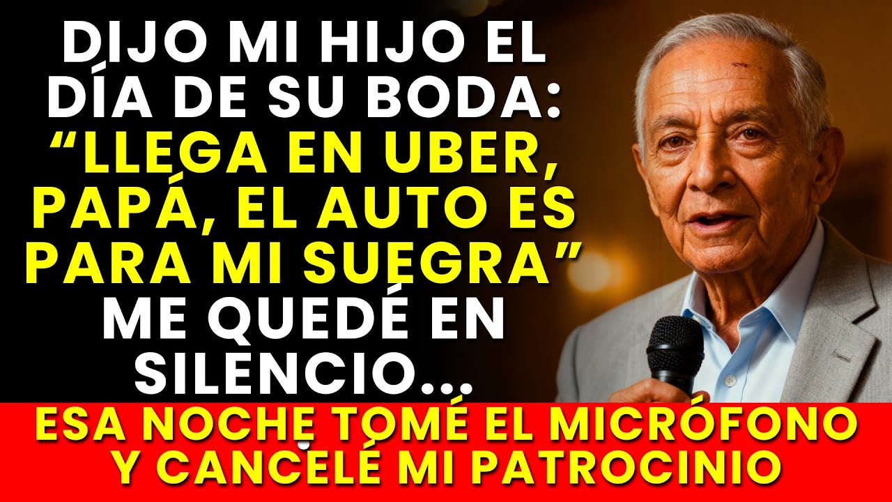 “LLEGA EN UBER, PAPÁ… EL AUTO ES PARA MI SUEGRA”. ESA NOCHE TOMÉ EL MICRÓFONO Y CANCELÉ EL SALÓN