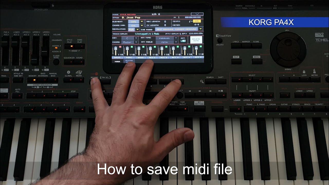 How to save midi file from style PA4X YouTube