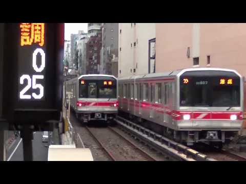 丸ノ内線02系後楽園駅到着・発車シーン2019年7月Part2（02-118F、02-106F、02-107F）【バイノーラル録音BME-200】
