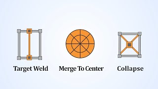 Maya Modeling Tools Explained Target Weld Merge to Center and Collapse