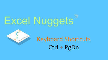 Excel 2010 Shortcut - Switching Between Worksheet Tabs: Ctrl + PgDn