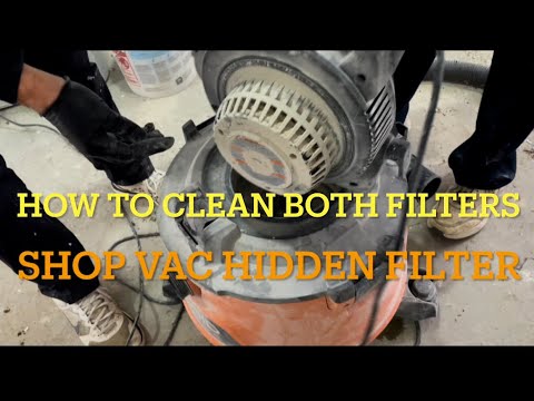 How to clean both filters on any shop vac hidden filter unclog ...