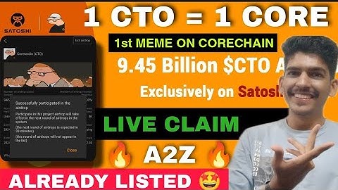 Core Dao new airdrop Start 🚀 Satoshi CTO mining update | Coretardio coin price today | crypto OEX Pi