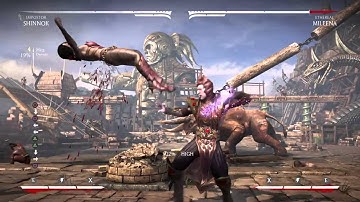 Imposter Shinnok Vortex Resets Vs Mileena using Ball Roll