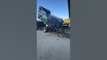 Charleston Junk Removal Truck Dumping at Transfer Station | Black Dog Junk Removal