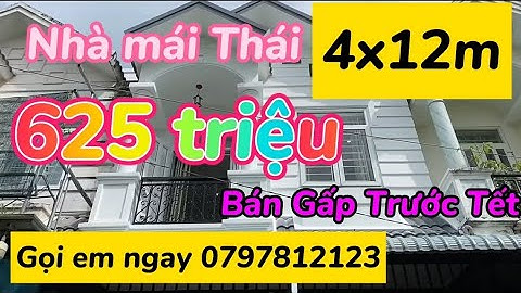 MS01| CHỦ GỒNG GÁNH HẾT NỔI CẦN BÁN GẤP TRƯỚC TẾT. NHÀ MÁI THÁI HIỆN ĐẠI 4x12M, GIÁ NGỘP NẶNG 625TR