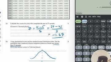 Normal Distribution Table Question - HSC Maths Standard 2