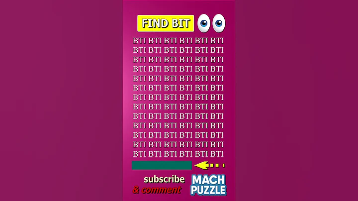 Find BIT where? | Brain Teaser IQ Test #shorts #different #puzzles #opticalillusion #quiz