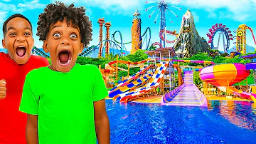 SURPRISING DJ & KYRIE WITH A TRIP TO THE BEST WATER PARK IN THE WORLD | The Prince Family Clubhouse