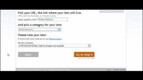 Squidoo Lens Setup Video 4 Setup Part 2