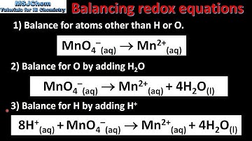 R3.2.2 Balancing redox equations in acidic solutions