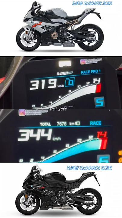 BMW S1000RR 2022 VS 2023 TOP SPEED TEST ON DYNO 206.51 BHP AND 115 NM OF TORQUE