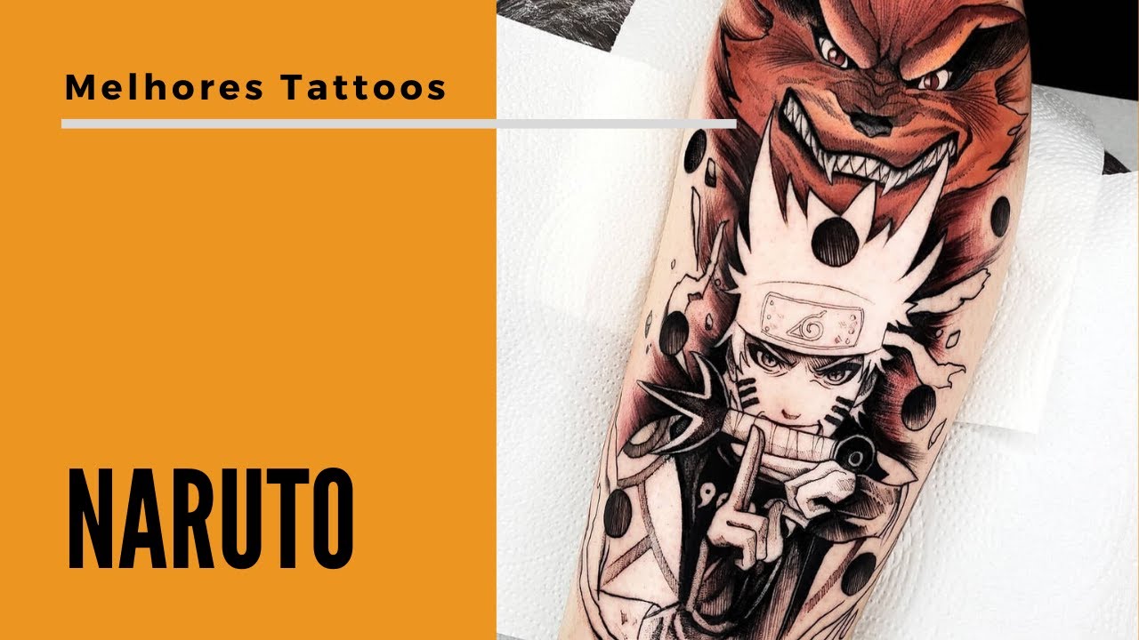 Naruto e Kurama se fundem em incrível tatuagem