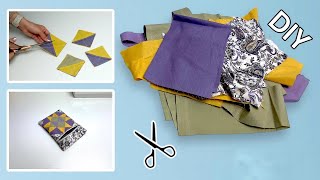 ⭐️ Tricky patchwork. I'll show you a patchwork trick. Using leftover fabric