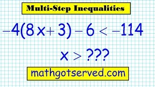 How to  solve multi step inequalities college algebra 2 2.6 solving algebra common core