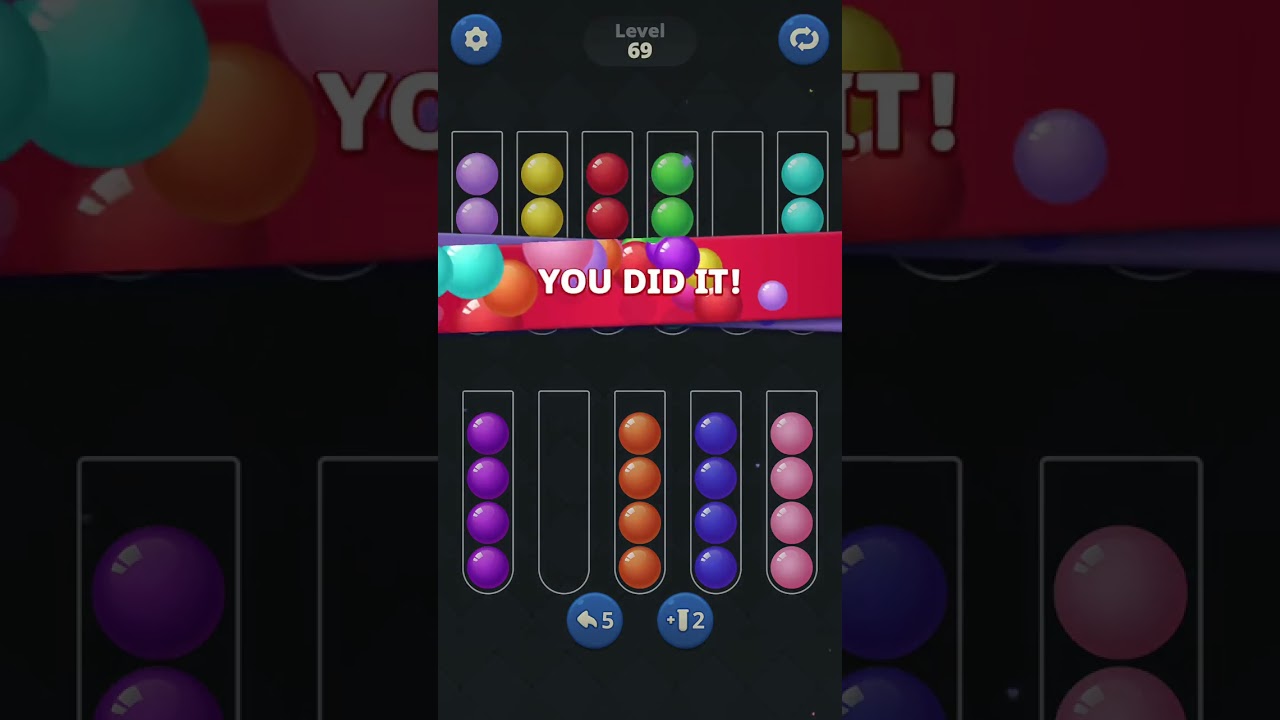 Ball Sort by Infinite Joy (V2): Levels 69, 70, 71