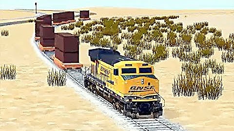 Train Sim - Desert Using GE ES44DC (Evolution Series) - Simulasi Kereta Api
