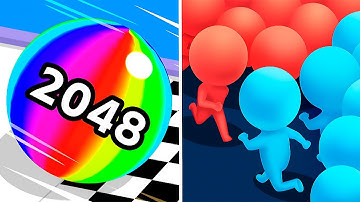 Ball Run 2048 vs Count Master - All Levels Gameplay Android, IOS - NEW UPDATE APK!